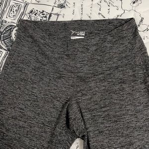 Old Navy Active Gray and Black Striped Leggings